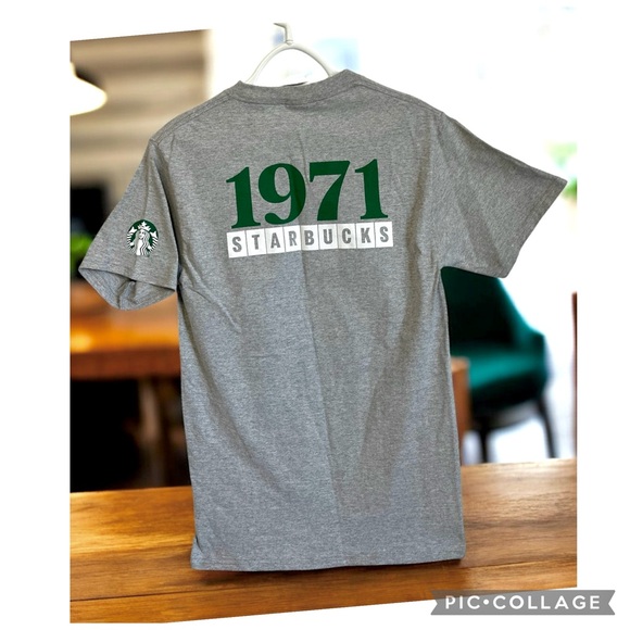 NWOT STARBUCKS 50th ANNIVERSARY 1971-2021 GRAY T-SHIRT - Picture 2 of 4